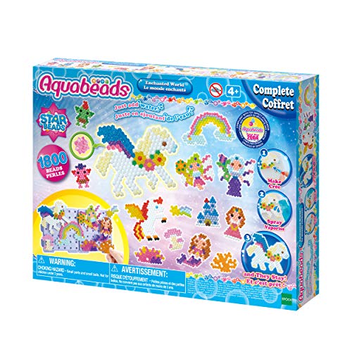 Aquabeads 31837 Mundo Encantado + Pack de abalorios Estrella, Multicolor (Epoch 31603)