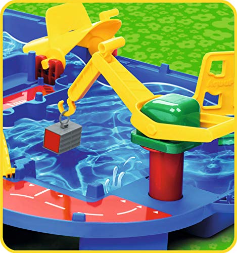 AquaPlay Start Set Circuito de Juego acuático 21 Piezas con Barco portacontenedores, vehículo Anfibio, Figura HIPO, Multicolor (8700001501)