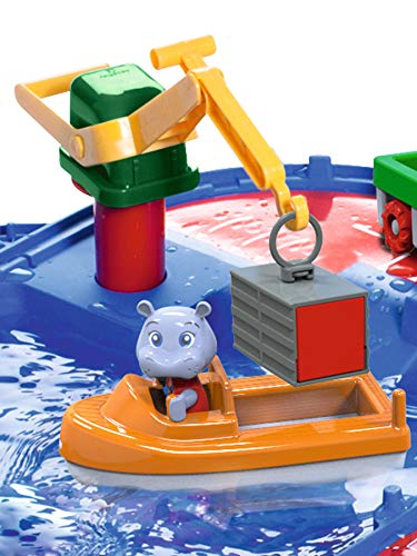 AquaPlay Start Set Circuito de Juego acuático 21 Piezas con Barco portacontenedores, vehículo Anfibio, Figura HIPO, Multicolor (8700001501)