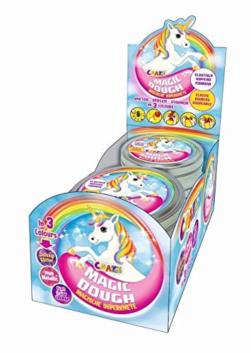 Arcilla mágica CRAZE Magic Dough Unicornio, edición 80 g, 3 colores surtidos, 6 unidades