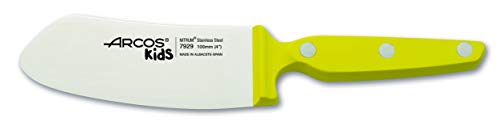 Arcos Kids, Juego de Cocina para niños, Cuchillo infantil + Delantal + Tabla de corte + Protector de dedos, Color Amarillo