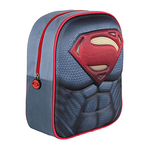 Artesanía Cerdá - Mochila Infantil 3D Superman Logo, Azul Marino/ Rojo, 31 cm