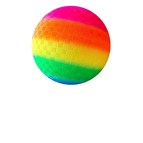 ARVOV Balón de fútbol de PVC con arco iris, pelota de fútbol para niños, pelota de playa, pelota de PVC para interior y exterior, 20 cm, arcoíris