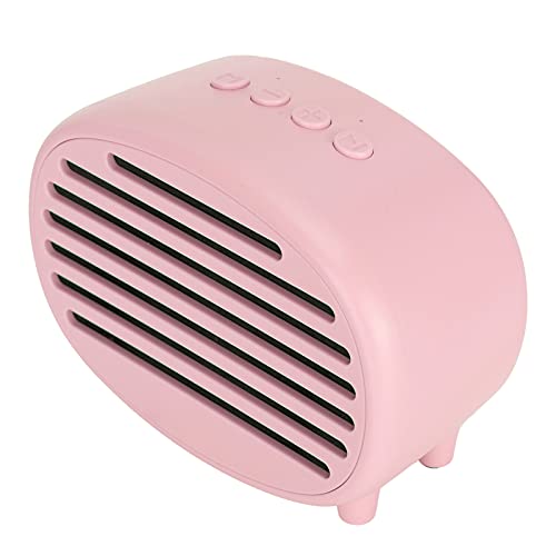 ASHATA Altavoz Bluetooth Retro, Altavoz de música portátil inalámbrico Bluetooth, subwoofer Macaron, Radio FM con conexión Bluetooth 4.2, Tarjeta TF y Reproductor MP3(Rosa)