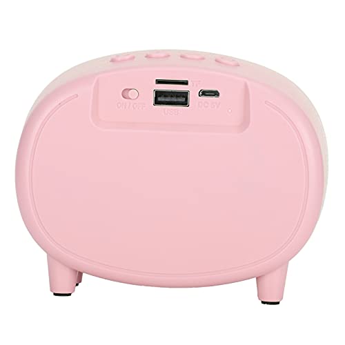 ASHATA Altavoz Bluetooth Retro, Altavoz de música portátil inalámbrico Bluetooth, subwoofer Macaron, Radio FM con conexión Bluetooth 4.2, Tarjeta TF y Reproductor MP3(Rosa)