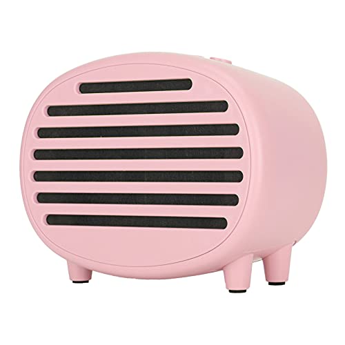 ASHATA Altavoz Bluetooth Retro, Altavoz de música portátil inalámbrico Bluetooth, subwoofer Macaron, Radio FM con conexión Bluetooth 4.2, Tarjeta TF y Reproductor MP3(Rosa)