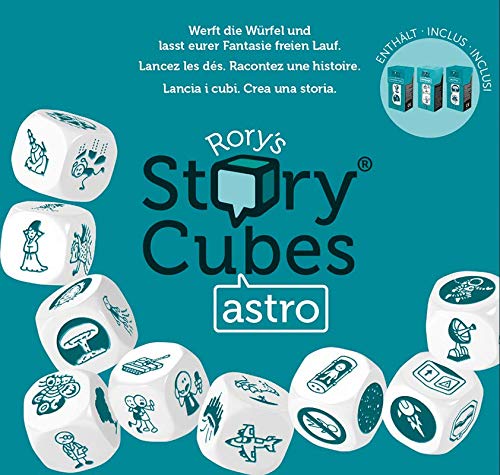 Asmodee Italia Rory's Story Cubes Astro (octano), Juego de Dados para Crear Historias, edición en Italiano, 8085