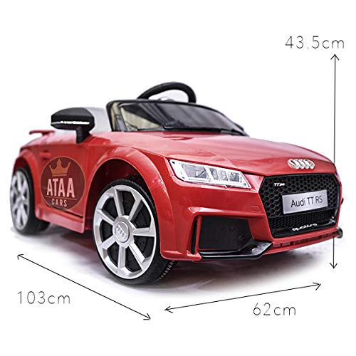 ATAA Audi TT RS 12v Licenciado con Mando - Coche eléctrico para niños - Rojo