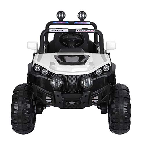 ATAA Buggy Rodeo 4x4 - Blanco - Coche eléctrico para niños con conducción remota dimeniones 126x86x81cm batería 12v y Dos Asientos