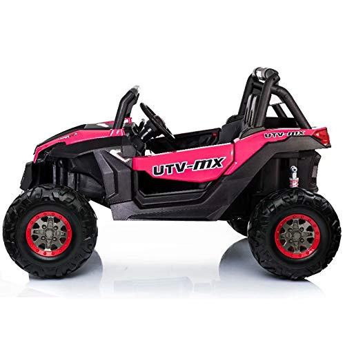 ATAA Buggy UTV RSX 24v - Rosa - El Coche eléctrico para niños Buggy UTV - RSX es un Coche Todo Terreno Muy Potente con batería 24v.