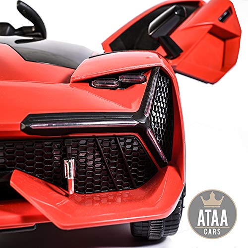 ATAA F1 Racing - Rojo - Espectacular Coche eléctrico para niños Super Deportivo Aventador Grandes Dimensiones con Mando Remoto batería 12v