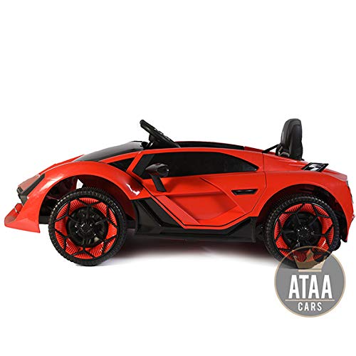 ATAA F1 Racing - Rojo - Espectacular Coche eléctrico para niños Super Deportivo Aventador Grandes Dimensiones con Mando Remoto batería 12v