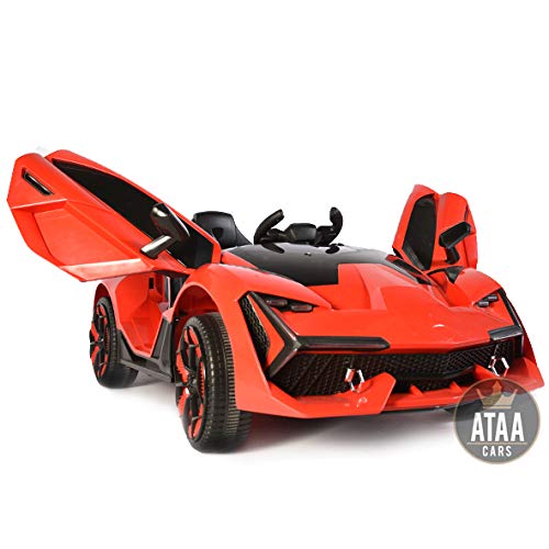 ATAA F1 Racing - Rojo - Espectacular Coche eléctrico para niños Super Deportivo Aventador Grandes Dimensiones con Mando Remoto batería 12v