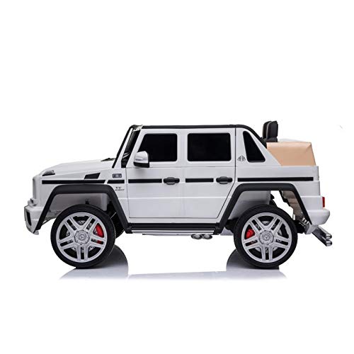 ATAA Mercedes Maybach G650 - Blanco - Coche eléctrico para niños Mercedes Maybach G650 Landaulet batería 12v y Mando Remoto para Padres