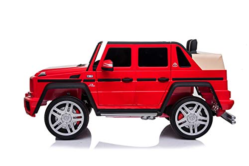 ATAA Mer*cedes Maybach G650 - Rojo - Coche eléctrico para niños Maybach G650 Landaulet batería 12v y Mando Remoto para Padres