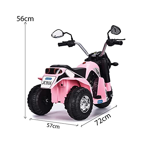 ATAA Mini Chopper 6v - Rosa - Moto clásica Chopper para niños con batería 6v