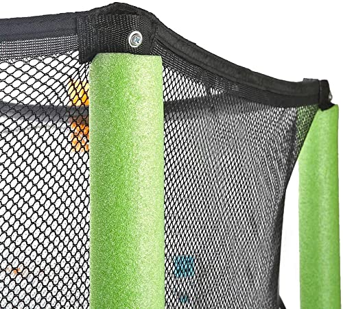 Atenza Trampolín de 140 cm de diámetro, cama elástica de jardín para niños, cama elástica para interior con red de seguridad, cama elástica interior, cuerda de goma, para fitness, máx. 50 kg