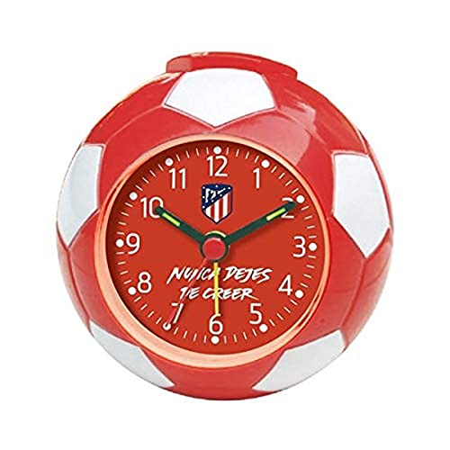 Atlético de Madrid Seva 4902004, Reloj despertador, Multicolor (Rojo/Blanco), 8 cm