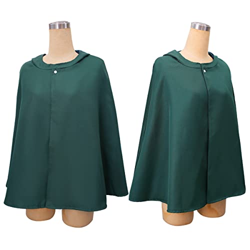 AudMsier 2021 Nuevo Cosplay Manga Disfraz Halloween Anime Capa Chaqueta Chaqueta Verde Pluma Jóvenes Niños Adultos Hombres y Mujeres (Verde, M)