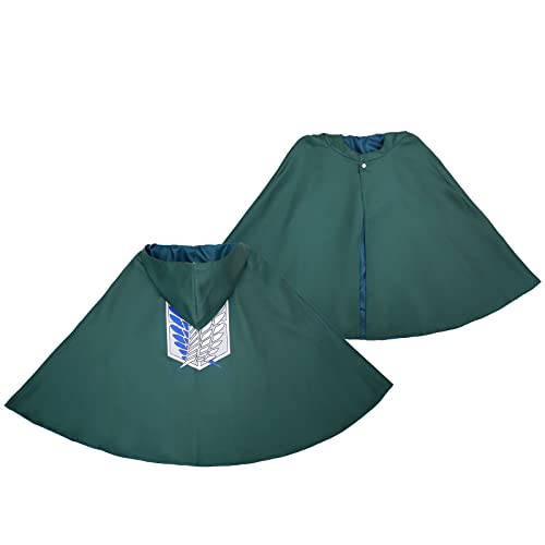 AudMsier 2021 Nuevo Cosplay Manga Disfraz Halloween Anime Capa Chaqueta Chaqueta Verde Pluma Jóvenes Niños Adultos Hombres y Mujeres (Verde, M)