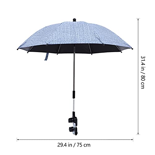 Augneveres Paraguas para Cochecito, Paraguas Universal Desmontable con Clip para Sillas De Playa Silla De Ruedas Parasol para Cochecito De Bebé Toldo para El Sol Sombrilla con Pinza Y Clip methodical