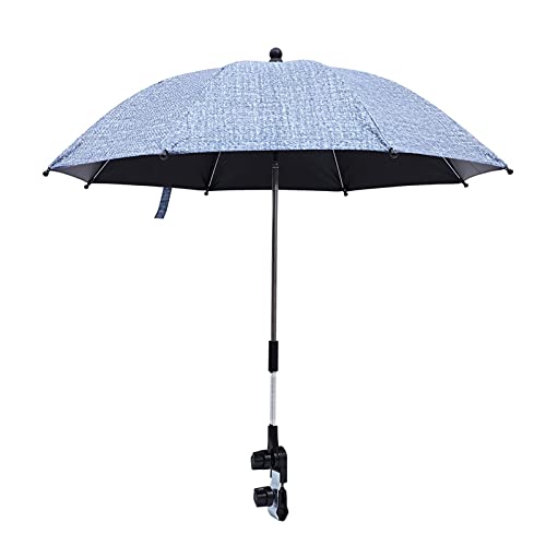 Augneveres Paraguas para Cochecito, Paraguas Universal Desmontable con Clip para Sillas De Playa Silla De Ruedas Parasol para Cochecito De Bebé Toldo para El Sol Sombrilla con Pinza Y Clip methodical