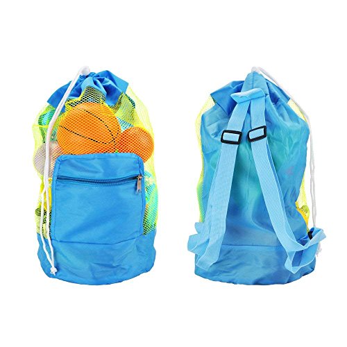 AumoToo Bolsa de malla de playa, bolsa de playa grande Bolsa de arena con cordón para niños Bolsas de almacenamiento de juguetes, neceseres de la playa de verano