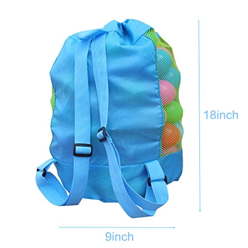 AumoToo Bolsa de malla de playa, bolsa de playa grande Bolsa de arena con cordón para niños Bolsas de almacenamiento de juguetes, neceseres de la playa de verano