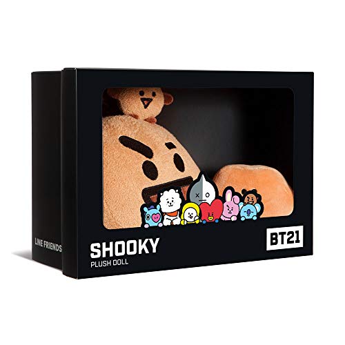 AURORA BT21 Producto Oficial, SHOOKY Soft Toy, Mediano, 61322, marrón