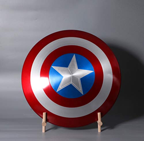 Avengers Réplica de Marvel Escudo Capitan America 60Cm Edición 75 Aniversario,1:1 Accesorios de Disfraces Retro de Halloween Para Adultos Accesorios Bar Escudo Decoraciones Para Colgar