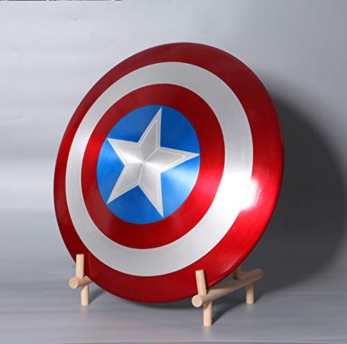 Avengers Réplica de Marvel Escudo Capitan America 60Cm Edición 75 Aniversario,1:1 Accesorios de Disfraces Retro de Halloween Para Adultos Accesorios Bar Escudo Decoraciones Para Colgar