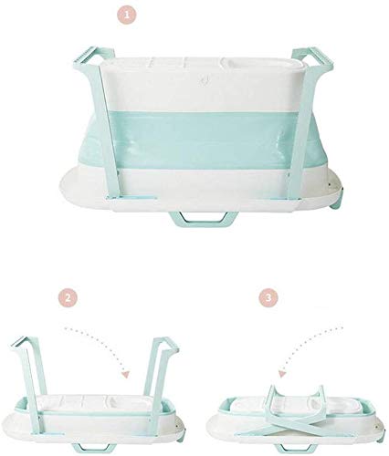 AWJ Piscina Inflable Bañera de plástico Plegable Hogar Espesamiento Grande Baño para Adultos Barril Ergonomía Bañera para niños Natación