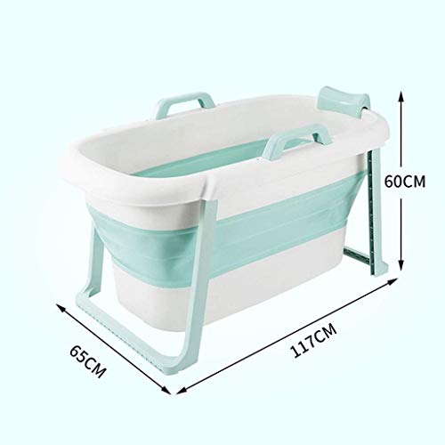 AWJ Piscina Inflable Bañera de plástico Plegable Hogar Espesamiento Grande Baño para Adultos Barril Ergonomía Bañera para niños Natación