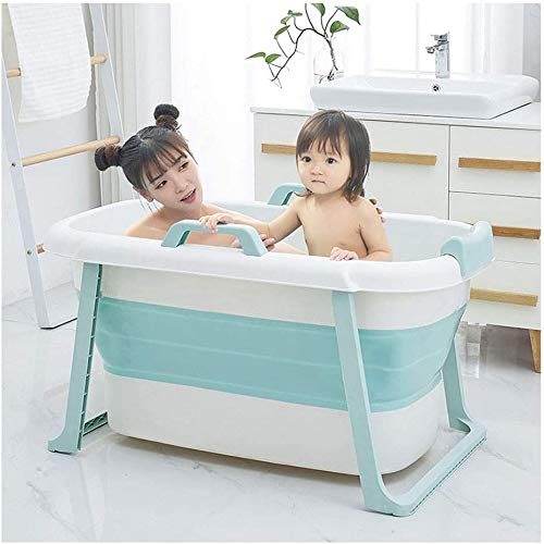 AWJ Piscina Inflable Bañera de plástico Plegable Hogar Espesamiento Grande Baño para Adultos Barril Ergonomía Bañera para niños Natación