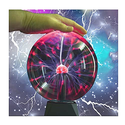 AXTMR Bola de Plasma Gigante Unisex, Magic Lamp de Rayos Que se Puede Tocar y controlar por Sonido, Magic Plasma Ball Esfera Lámpara de inducción científica,touch6.5in,Size