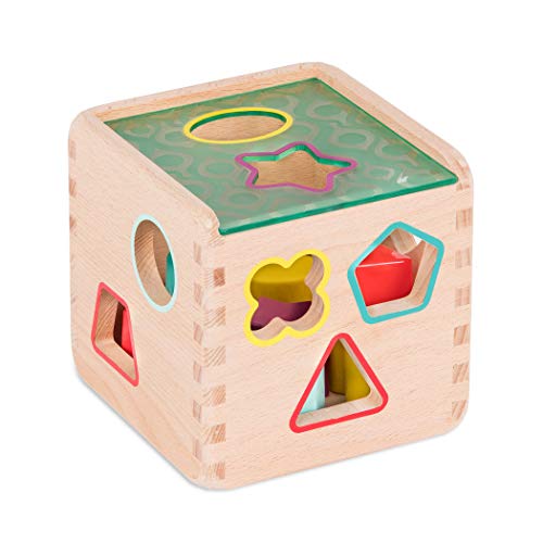 B. Toys- Juguete de clasificación de Forma Maravilloso, Cubo de Actividad de Madera para niños pequeños (Branford Ltd. BX1763Z)