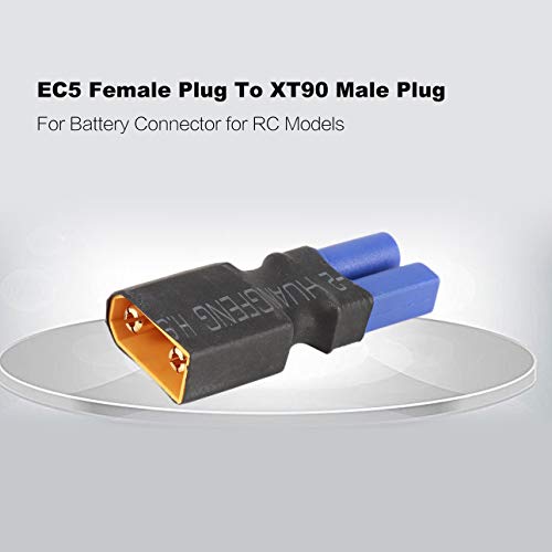 Ba30DEllylelly Enchufe Macho XT90 a Adaptador de Enchufe Hembra EC5 para Conector de batería Lipo para Modelos RC helicóptero Drone Quadcopter Juguetes Piezas