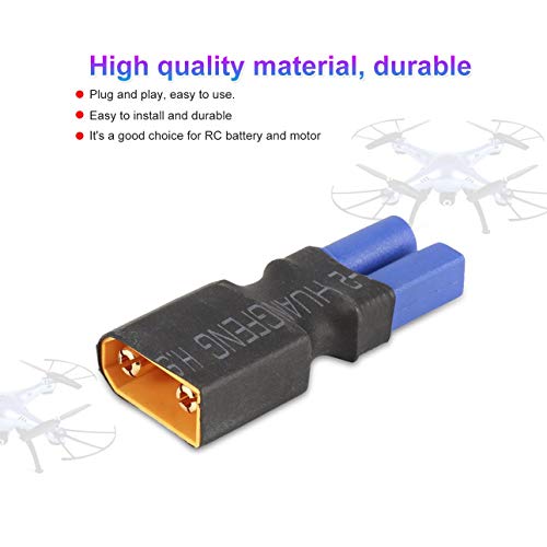 Ba30DEllylelly Enchufe Macho XT90 a Adaptador de Enchufe Hembra EC5 para Conector de batería Lipo para Modelos RC helicóptero Drone Quadcopter Juguetes Piezas