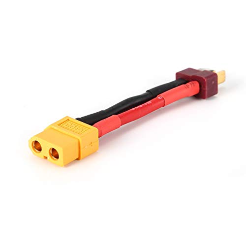 Ba30DEllylelly Hembra XT60 a T-Plug Macho (Estilo Deans) Batería T Enchufe Adaptador de Conector de Cable de Silicona Convertidor RC Juguetes Accesorios