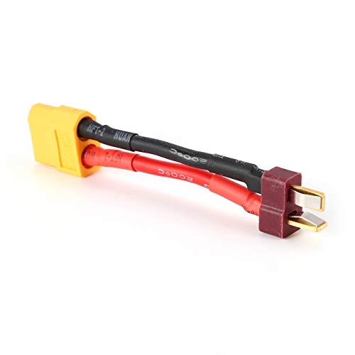 Ba30DEllylelly Hembra XT60 a T-Plug Macho (Estilo Deans) Batería T Enchufe Adaptador de Conector de Cable de Silicona Convertidor RC Juguetes Accesorios