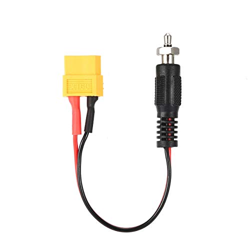 Ba30DEllylelly XT60 Hembra a bujía incandescente Encendedor Controlador Cargador Adaptador convertidor de Cable Control Remoto Pinzas de cocodrilo Cable de Plomo