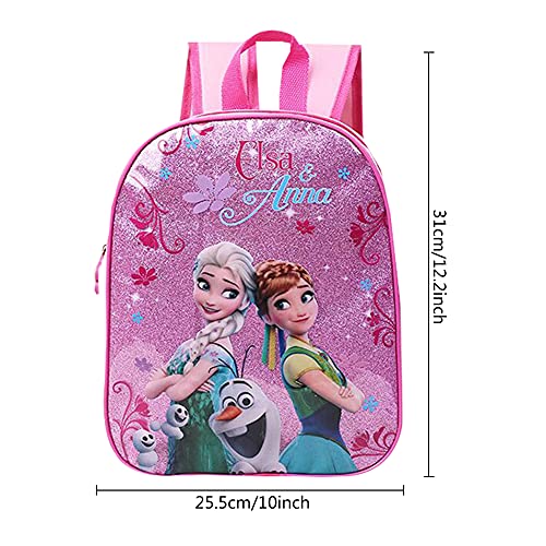 Babioms Mochila Infantil, Bolsas Escolares De Dibujos Animados para Niñas Y Niños, Mochila infantil de Elsa y Anna