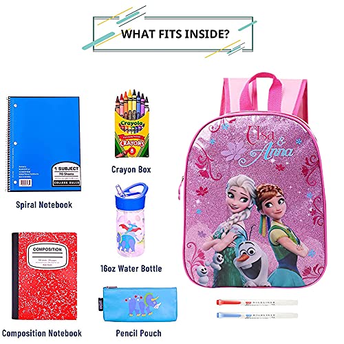 Babioms Mochila Infantil, Bolsas Escolares De Dibujos Animados para Niñas Y Niños, Mochila infantil de Elsa y Anna