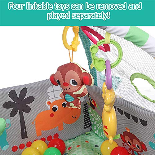 Baby 5-en-1 Kickin 'Tunes Music and Activity Play Gym, Playmat recién Nacido, Suave, Transpirable - Suena Juguetes para niños pequeños para niños pequeños de 0 a 6 12 Meses de Edad