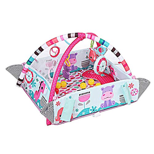 Baby 5-en-1 Kickin 'Tunes Music and Activity Play Gym, Playmat recién Nacido, Suave, Transpirable - Suena Juguetes para niños pequeños para niños pequeños de 0 a 6 12 Meses de Edad