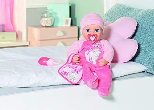 Baby Annabell - Muñeca con función Annabell 43 cm, Sonidos y Movimientos realistas, Llorar, Tear, Divertida, 3 Accesorios incluidos, Juguete para niños a Partir de 3 años, BAY01