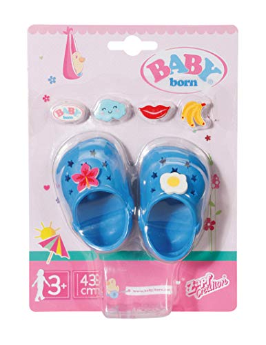 Baby Born Holiday Shoes - Zapatillas con Pins (43 cm), Color Azul