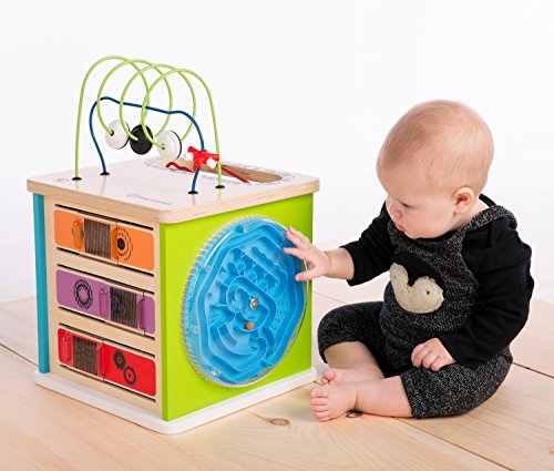 Baby Einstein by Hape- Motorikwürfel „Erste Experimente“ Cubo de Actividades estación de innovación, Color Baby Einstein|hape (E11656)