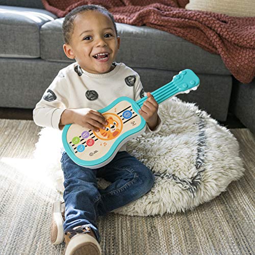 Baby Einstein, Hape Juguete musical de madera, Ukelele con tecnología táctil​ Magic Touch, música, sonidos de instrumentos y voces de animales, a partir de 6 meses