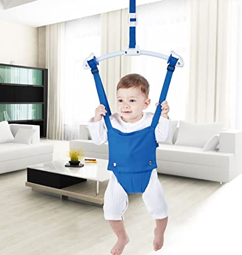 Baby Puerta Jersey Bouncer, deporte de salto de primavera infantil Conjunto con abrazadera de puerta, correa ajustable, Puerta colgando asiento de swing for niños pequeños jugando actividades de activ